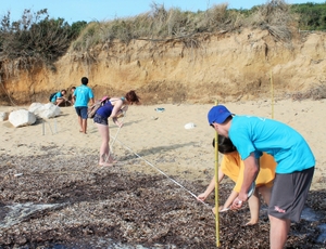 measuring beach profile for megas ammos