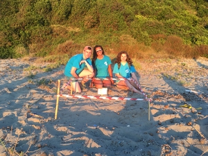 Proud survey team after they relocated and protected a nest