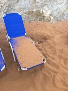 Sunbed prevented sea turtle from nesting