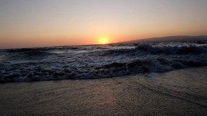 Waves splashing on Megali Ammos beach